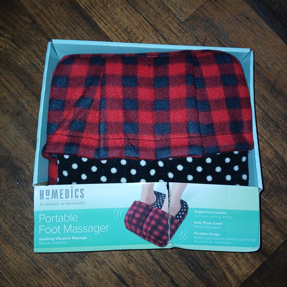 Homedics Red and Black Foot Massager